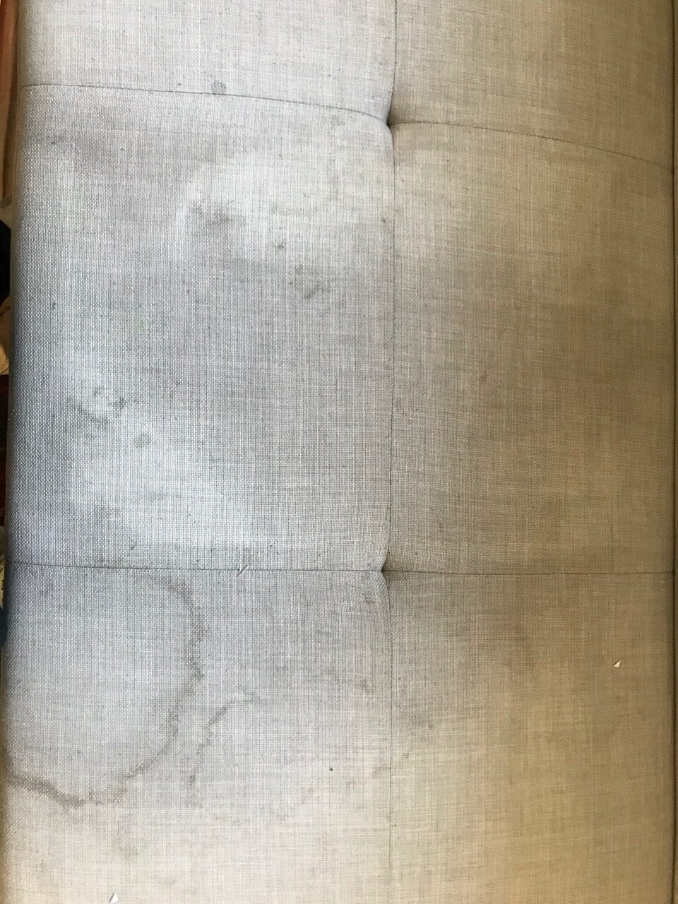 Before sofa cleaning- Upholstery cleaning Sydney